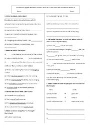 English Worksheet: 8th grade 2nd term 2nd exam