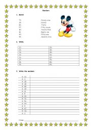 English Worksheet: numbers