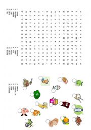 English Worksheet: food wordsearch