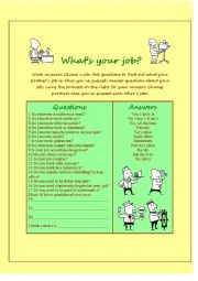 Twenty questions - Whats your job?