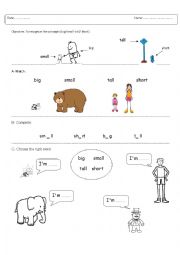 English Worksheet: Adjectives