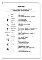 English Worksheet: Feelings!