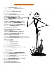 English Worksheet: THE NIGHTMARE BEFORE CHRISTMAS: 