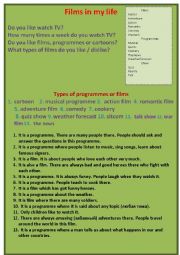 English Worksheet: Types of programmes