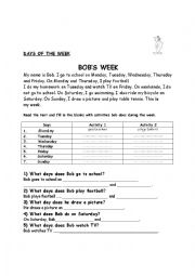 English Worksheet: Toms day