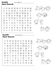 English Worksheet: Symptoms and treatments