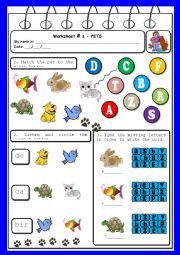 Worksheet - pets