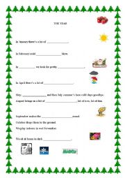 English worksheet: THE YEAR -  what happens in every month