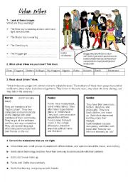 English Worksheet: URBAN TRIBES