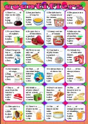 English Worksheet: quantifiers