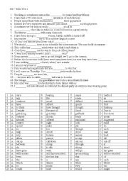 English Worksheet: last minute revision 1