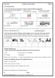 English Worksheet: Lets help others