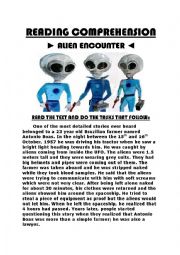 READING COMPREHENSION - ALIEN ENCOUNTER