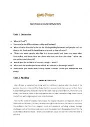 English Worksheet: REAL AND FANTASY WORLD (PART 1 OF 4)