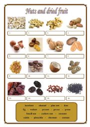 Nuts and dried fruit