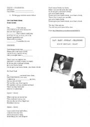 English worksheet: Give your heart a break - Demi Lovato 