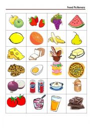 English Worksheet: food pictionary