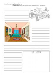 English Worksheet: Describing rooms