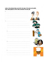 English Worksheet: careers