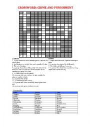 Crime and Punishment crossword