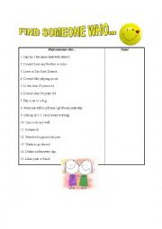 English worksheet: introduction communicative task