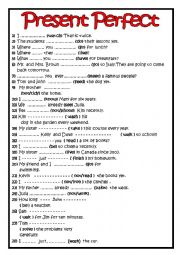 English Worksheet: Present Perfect Tense