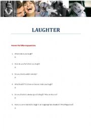 English worksheet: Laughter