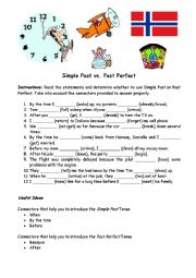 English Worksheet: Simple Past vs. Past Perfect