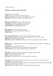 English Worksheet: Practice Phrasal Verbs