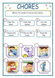 English Worksheet: Chores