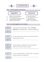 English Worksheet: Suggestion