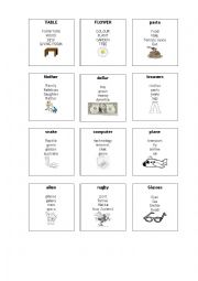 English Worksheet: speaking game