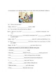 English Worksheet: Present continous