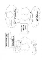 English worksheet: pentagon shape