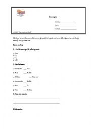 English worksheet: my family