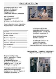 English Worksheet: Gotye - Easy way out