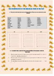 English Worksheet: pronunciation of regular verbs in the past