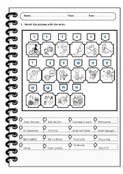 verb and noun collocation  in present tense 