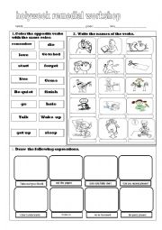 English Worksheet: remedial worksheet 