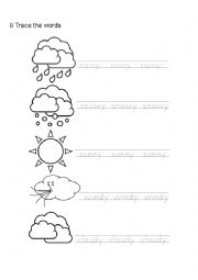 English Worksheet: weather