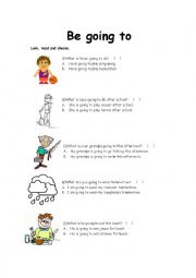 English Worksheet: Be going to