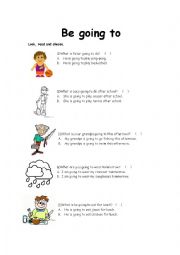 English worksheet: Be going to