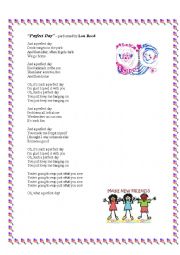 English worksheet: A PERFECT DAY - LOU REED