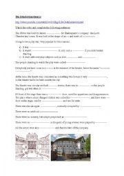 English Worksheet: The Elizabethan theatre