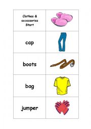 English Worksheet: Clothes & accessories