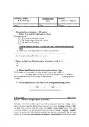 English Worksheet: it is a mid term test n 3 for 2nd formers 