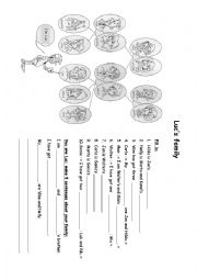 English Worksheet: Lucs family