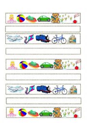 English Worksheet: TOYS DICTATION