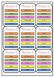 English Worksheet: Picture it! A game based on Pictionary.