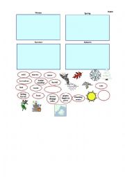 English Worksheet: Weather Words